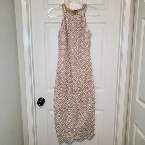 Aura Lace Midi Dress Sz S Sleeveless - Picture 1 of 12